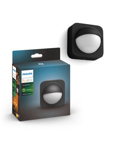 Sensor de exterior Philips Hue IP54 color negro caja producto