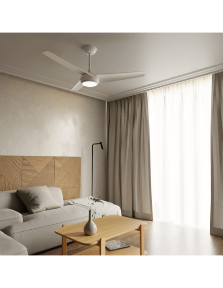 Ventilateur de plafond blanc Robb LED dimmable IP20 DC ambiant