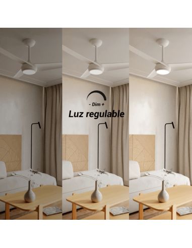 Ventilateur de plafond blanc Robb LED dimmable IP20 DC dimmable light