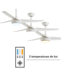 Ventilateur de plafond blanc Robb LED dimmable IP20 DC température de la lumière