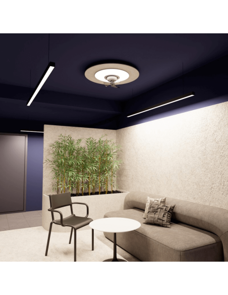 Ventilador de teto LED Fono stone com redução de ruído ambiente