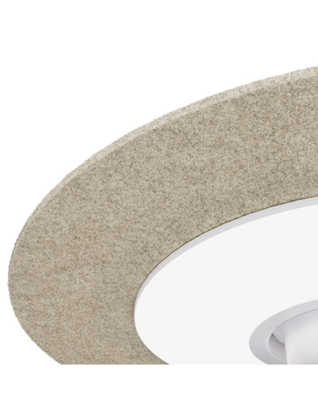 Plafón LED Ventilador Fono piedra con reducción de ruido detalle