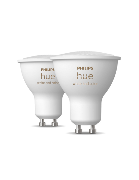 Ampoule LED intelligente Philips Hue White and Color Ambiance GU10 5.7W 2000K-6500K RVB Pack2