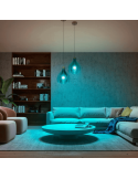 Kit de inicio 2 bombillas inteligentes E27 (1100lm) + regulador de intensidad y color Philips Hue foto salón