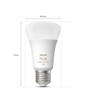 Kit de inicio 2 bombillas inteligentes E27 (1100lm) + regulador de intensidad y color Philips Hue medidas producto