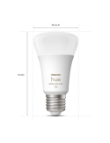Lâmpada inteligente Philips Hue White e Color Ambiance A60 E27 1100lm medidas do produto