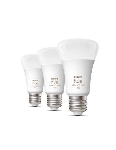 Ampoule connectée Philips Hue White and Color Ambiance A60 E27 800 Pack 3