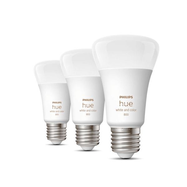 Ampoule connectée Philips Hue White and Color Ambiance A60 E27 800 Pack 3