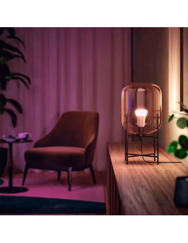 Lâmpada inteligente Philips Hue White e Color Ambiance A60 E27 800 Pack 3 tom de luz quente
