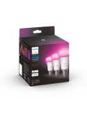 Bombilla inteligente Philips Hue White and Color Ambiance A60  E27 800 Pack 3 caja producto