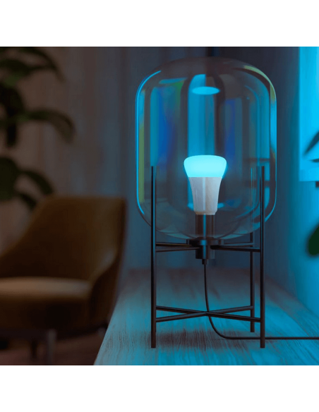 Bombilla inteligente Philips Hue White and Color Ambiance LED 6.5W 2000K-6500K RGB A60 E27 830lm Pack 2 tono luz azul