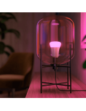 Bombilla inteligente Philips Hue White and Color Ambiance LED 6.5W 2000K-6500K RGB A60 E27 830lm Pack 2 tono luz rosa