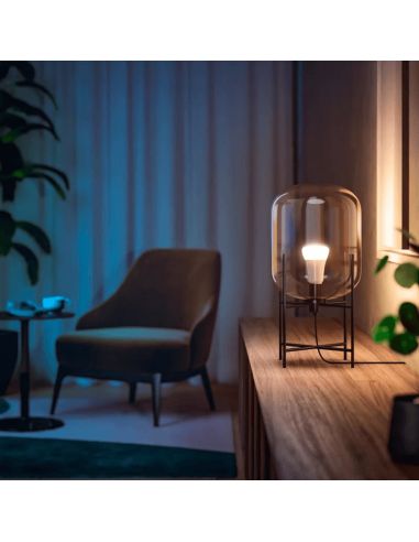 Bombilla inteligente Philips Hue White and Color Ambiance LED 6.5W 2000K-6500K RGB A60 E27 830lm Pack 2 tono luz fría