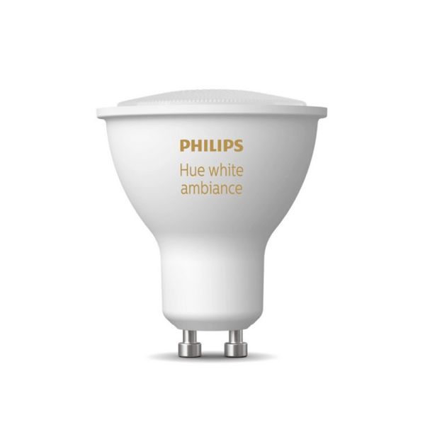 Philips Hue White Ambiance 4.3W 2200K-6500K 350lm GU10 Ampoule Intelligente