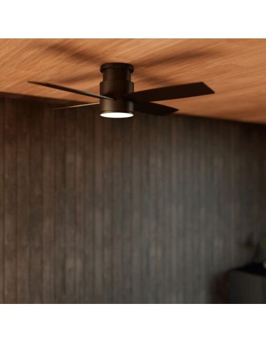 Taro LED Ventilador de teto preto DC Luz ajustável detalhe zoom