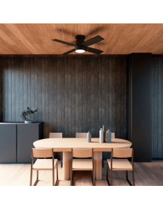 Taro LED Ventilateur de plafond noir DC Dimmable light 2