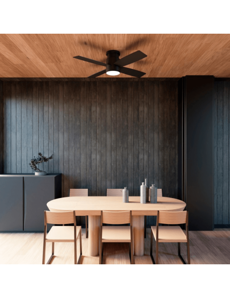 Ventilateur de plafond LED Taro noir DC Dimmable lumière d'ambiance