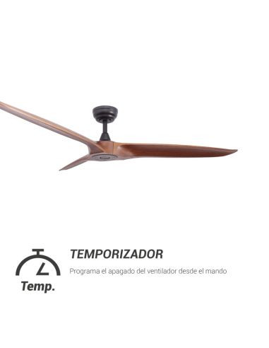 Ventilateur de plafond Nova intérieur/extérieur DC marron minuterie