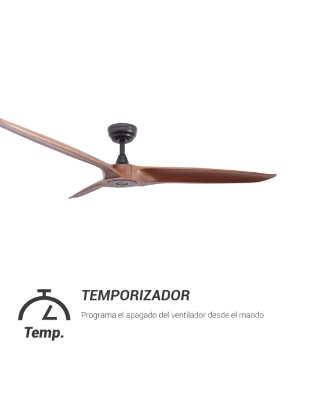 Ventilador de Techo Nova interior/exterior DC marrón temporizador