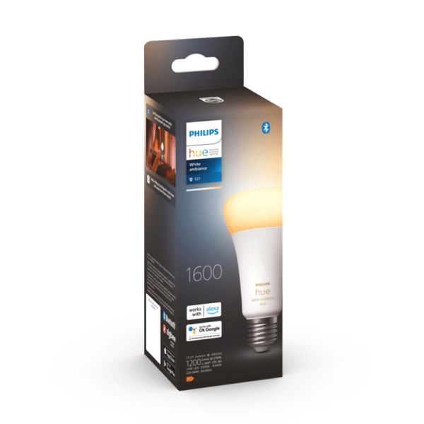 Lâmpada inteligente Philips Hue White Ambiance A67 13W 2200-6500K E27 1600lm caixa de apresentação