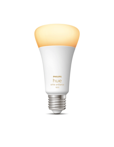 Bombilla inteligente Philips Hue White Ambiance A67 13W 2200-6500K E27 1600lm encendida