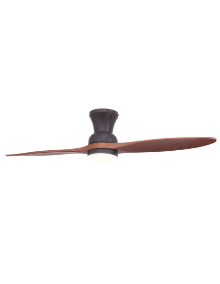 Ventilateur de plafond LED DC Duplo de style industriel marron