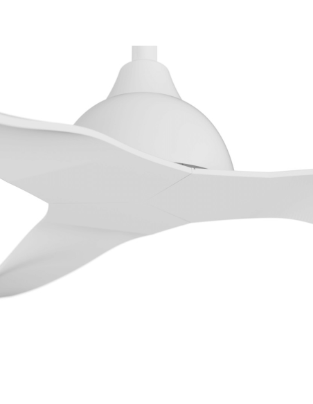 Ventilador de teto branco Ivy detalhe interno/externo DC