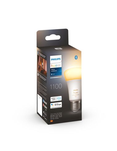 Bombilla inteligente Philips Hue White Ambiance A60 8W 2200K-6500K E27 1100lm caja producto
