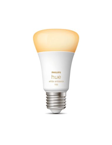 Bombilla inteligente Philips Hue White Ambiance A60 8W 2200K-6500K E27 1100lm encendida