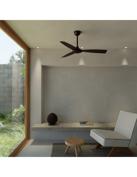 Ventilateur de plafond Lia marron IP20 DC environnement intérieur