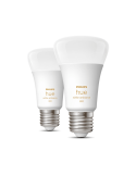 Bombilla inteligente Philips Hue White Ambiance LED 6W 2200K-6500K A60 E27 800lm Pack 2