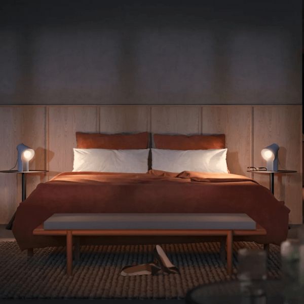 Bombilla inteligente Philips Hue White Ambiance LED 6W 2200K-6500K A60 E27 800lm Pack 2 en una habitación