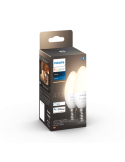 Bombilla inteligente Philips Hue  LED 5.5W 2700K Vela 470lm E14 Pack 2 caja producto