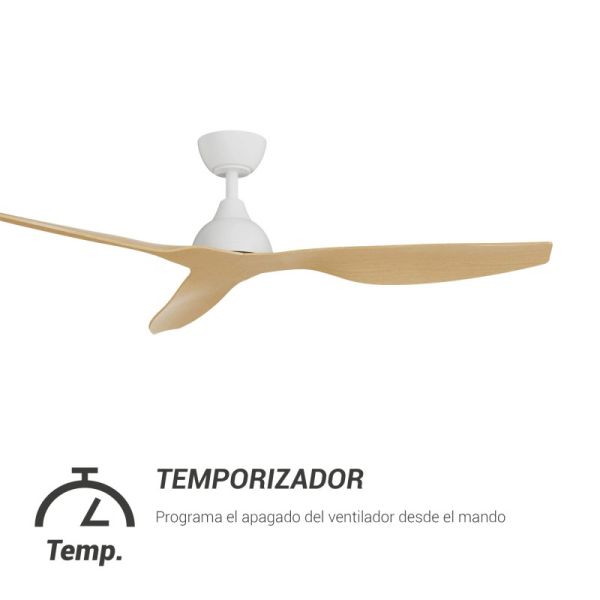 Ventilador de Techo madera Ivy para interior/exterior DC temporizador