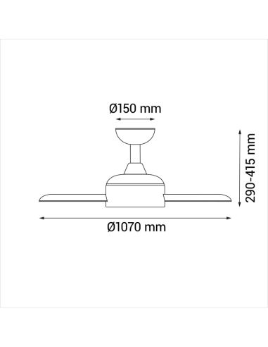 Ventilateur de plafond en bois naturel de balcon pour mesures DC intérieures/extérieures