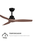 Ventilador de Techo Balcony Madera Natural para interior/exterior DC temporizador