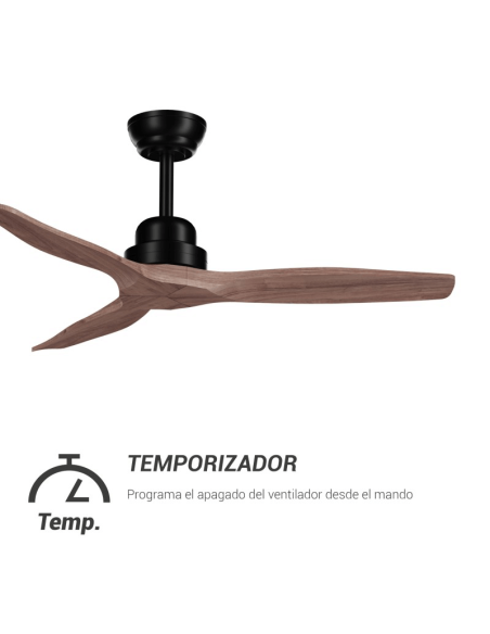 Ventilador de Techo Balcony Madera Natural para interior/exterior DC temporizador