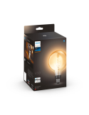 Ampoule connectée 7W 550lm Philips Globe 2100K G93 E27 coffret produit