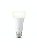 Bombilla inteligente Philips HueWhite 15.5W 2700K 1600lm A67 E27 encendida