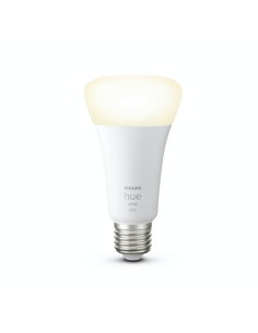 Bombilla inteligente Philips HueWhite 15.5W 2700K 1600lm A67 E27 encendida