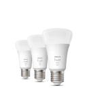 Lâmpada Inteligente Philips HueWhite 9W A60 2700K Luz branca quente regulável E27 806lm Pacote 3
