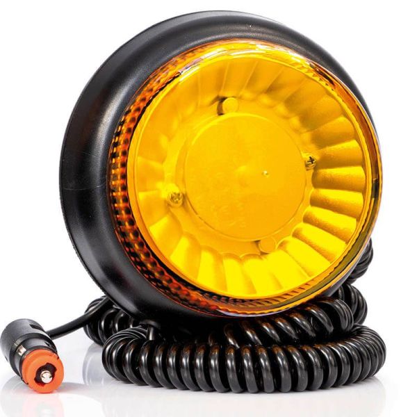 Rotativo LED magnetico con luz giratoria con 3 metros de cable con conector mechero FT-101 RO LED MAG M30 Fristom | LeonLeds