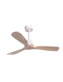 Ventilateur de plafond Nati M style nordique bois et blanc intérieur/extérieur