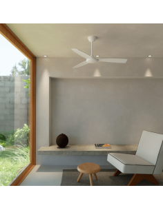 Ventilateur de plafond blanc Lia IP20 DC pour les grands espaces 2