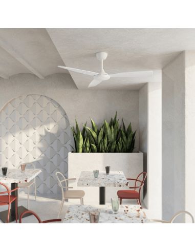 Ventilador de teto DC Lia IP20 branco para grandes espaços internos