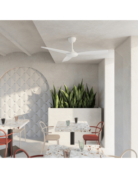 Ventilador de teto DC Lia IP20 branco para grandes espaços internos