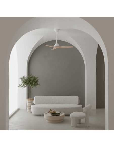 Ventilador de Techo Balcony Madera Natural para interior/exterior DC blanco ambiente