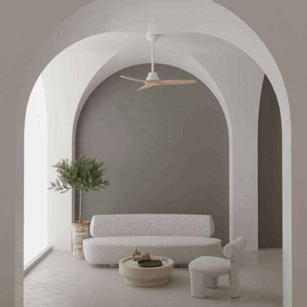 Ventilador de Techo Balcony Madera Natural para interior/exterior DC blanco ambiente