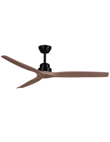 Varanda XL Ventilador de teto de madeira natural para interior/exterior DC preto