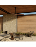 Ventilateur de plafond Balcony XL en bois naturel pour intérieur/extérieur DC ambiant noir